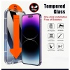 İphone 16 Pro İçin Kolay Kurulum Aparatlı Temperli Ekran Koruyucu Film PRİVACY