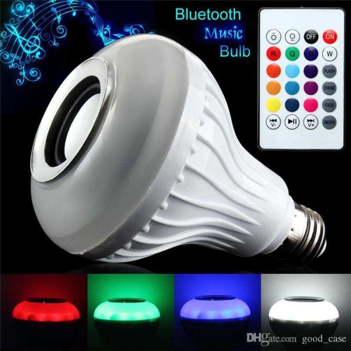Bluetooth Hoparlör LED Ampul Tuşları Uzaktan Kumanda ile Lamba Değiştirme