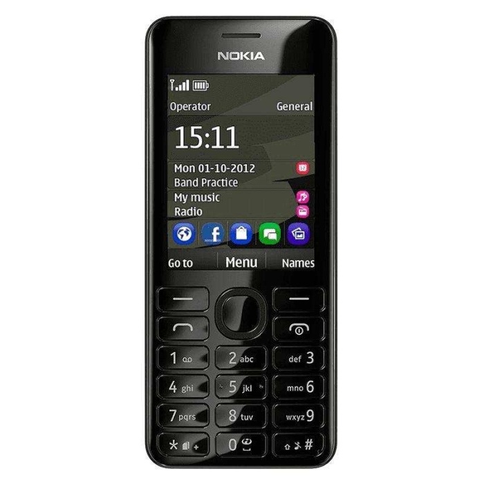 NOKIA ASHA 206 CEP TELEFONU (SİYAH)