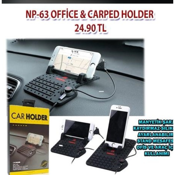 Ofis-Araç Car Holder-Şarjlı Telefon Stant