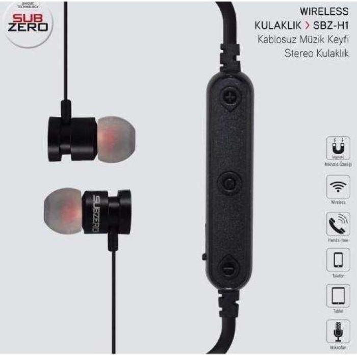 Subzero SBZ-H1 Spor Bluetooth Kulaklık-Siyah