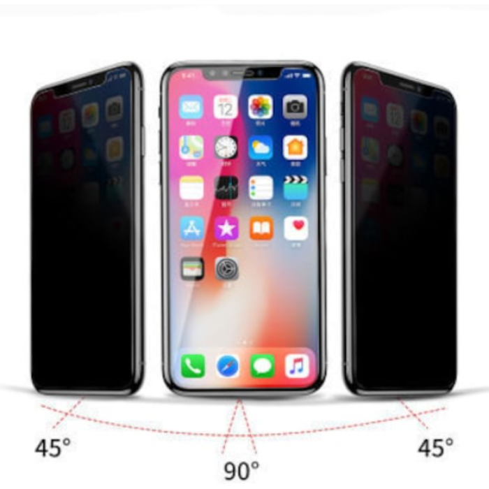 Apple Iphone XR Siyah  Komple Ekran Koruyucu 9d Hayalet Cam Privacy