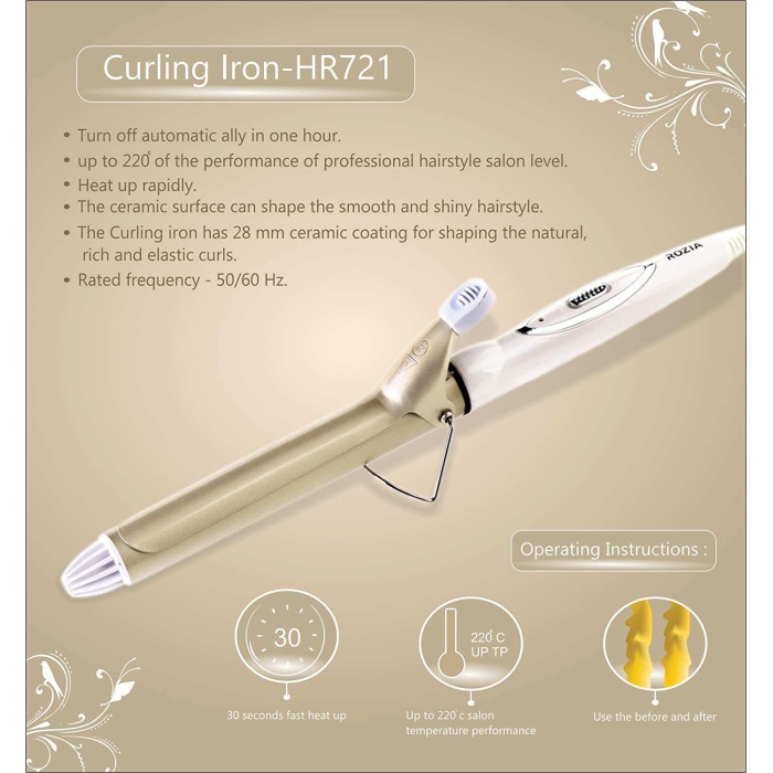 Rozia HR721 Sıcaklık Göstergeli Saç Maşası