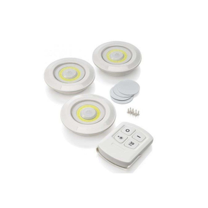 Led Işık Kablosuz Uzaktan Kumandalı Led Ampul Seti 3lü Set