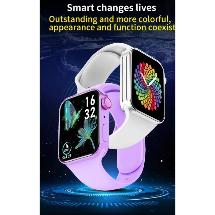 WATCH 7 Yeni Smart Watch Türkçe Menü-Silver