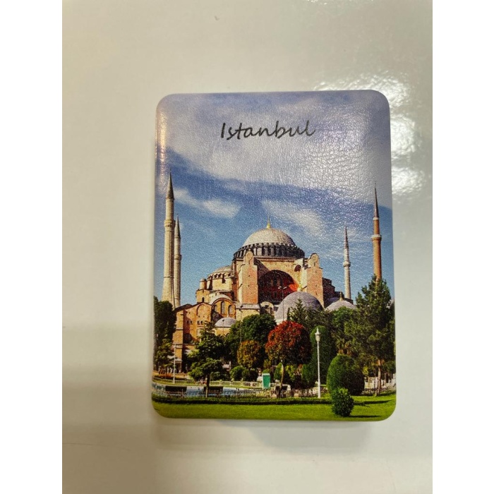İstanbul Tema Desenli Mini  Cep Makyaj Aynası