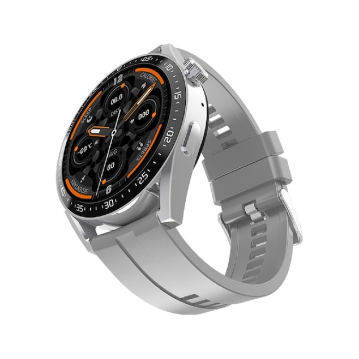 Hw3 Pro Bluetooth Çağrı Özellikli yuvarlak tasarım Akıllı Saat-gümüş