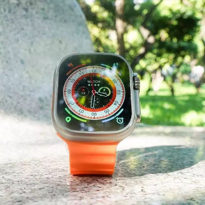 Watch 8 Pro Gs8 Ultra 2.05 Inç Akıllı Saat Gs8Ultra-Turuncu kordon