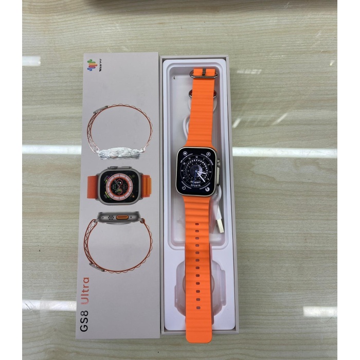 Watch 8  Gs8 Ultra 2.05 Inç Akıllı Saat-turuncu kordon