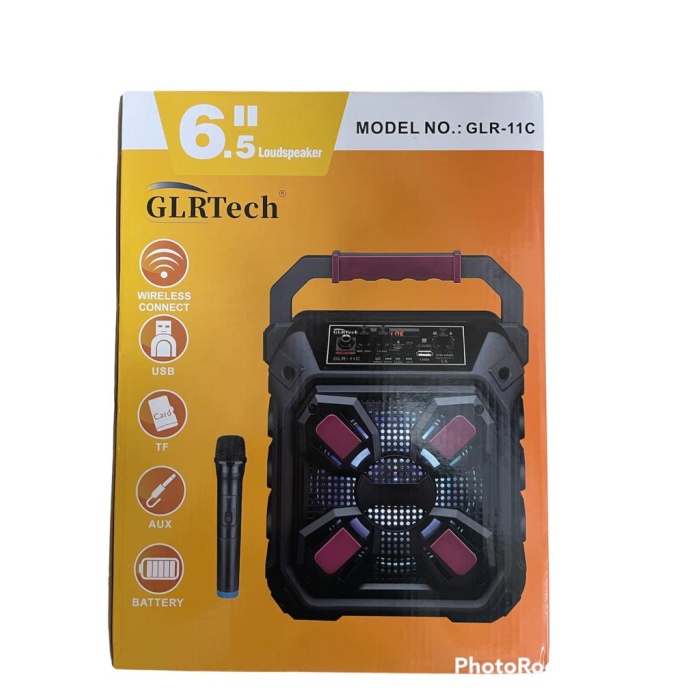 Taşınabilir Bluetooth Amfili Hoparlör Disko Ledli  6.5 İnç Yüksek Ses Kalitesi