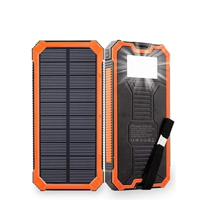 18000 Mah Solar Güneş Enerjili 6 Led Işıklı Powerbank