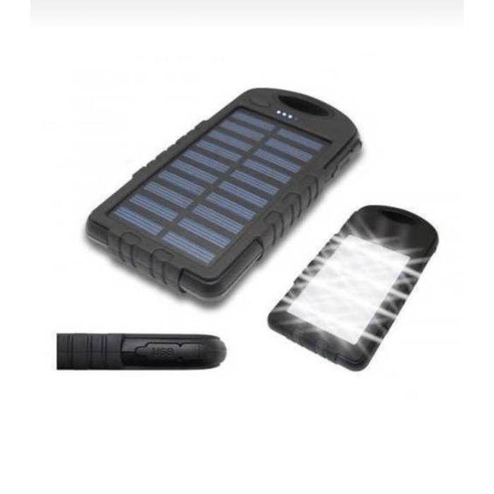 POWERBANK SOLAR - GÜNEŞ ENERJİLİ 12 POWER LEDLİ 10,000 mah KAPASİTE