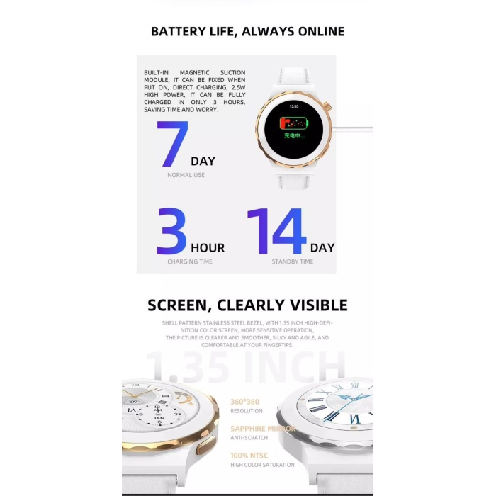 Hw3 Mini Akıllı Saat Nfc Bt Arama Özellikli Akıllı Saat -gold