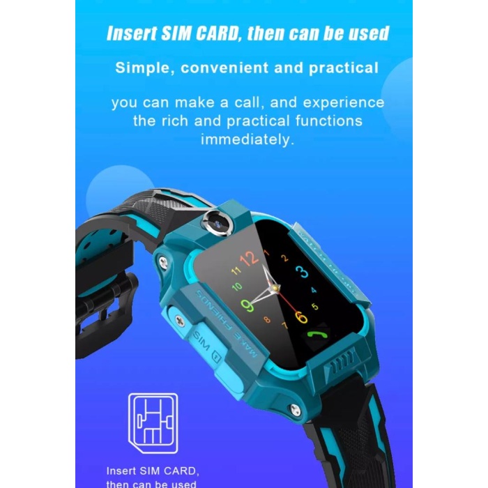 Z6 Çocuk Konum Takipli 2g Sim Kart Destekli Gps Özellikli Akıllı Saat (btk Onaylı)