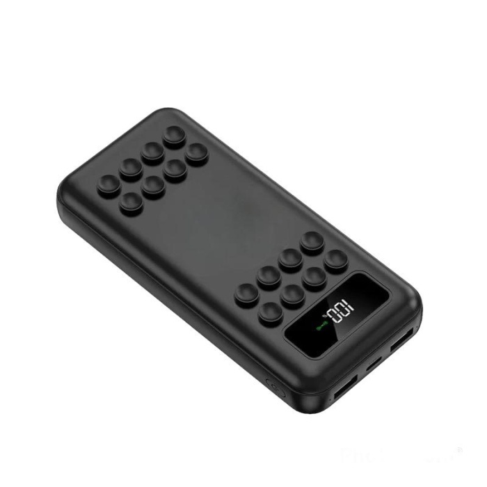 10.000 mAH Dahili Şarj Kablolu dijital göstergeli kablosuz powerbank-siyah