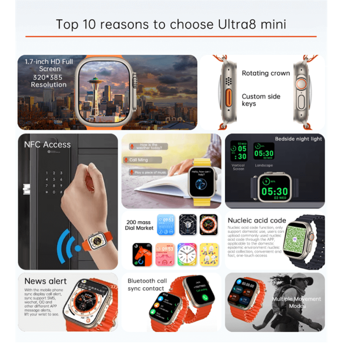 Ultra 8 Mini Akıllı Saat 41 MM