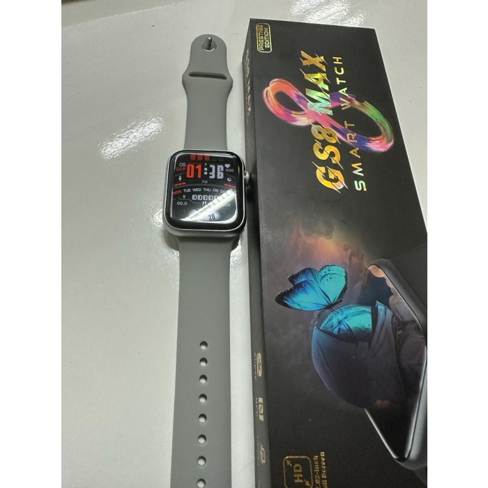 yeni GS8 MAX 1.99 büyük tam ekran serisi 8 kıllı saat gümüş