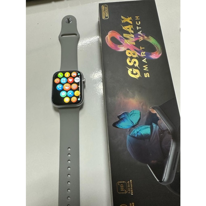 yeni GS8 MAX 1.99 büyük tam ekran serisi 8 kıllı saat gümüş