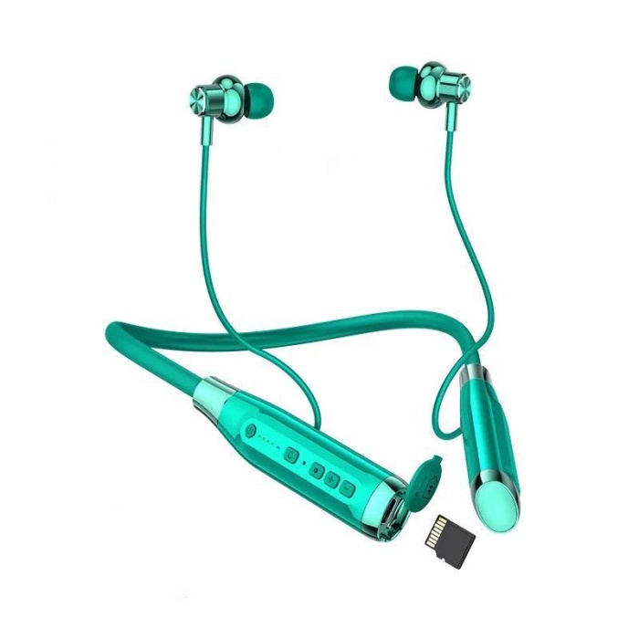 Sporcu Kablosuz boyun bandı bluetooth kulaklık TF kart yuvası 100 saat çalma süresi