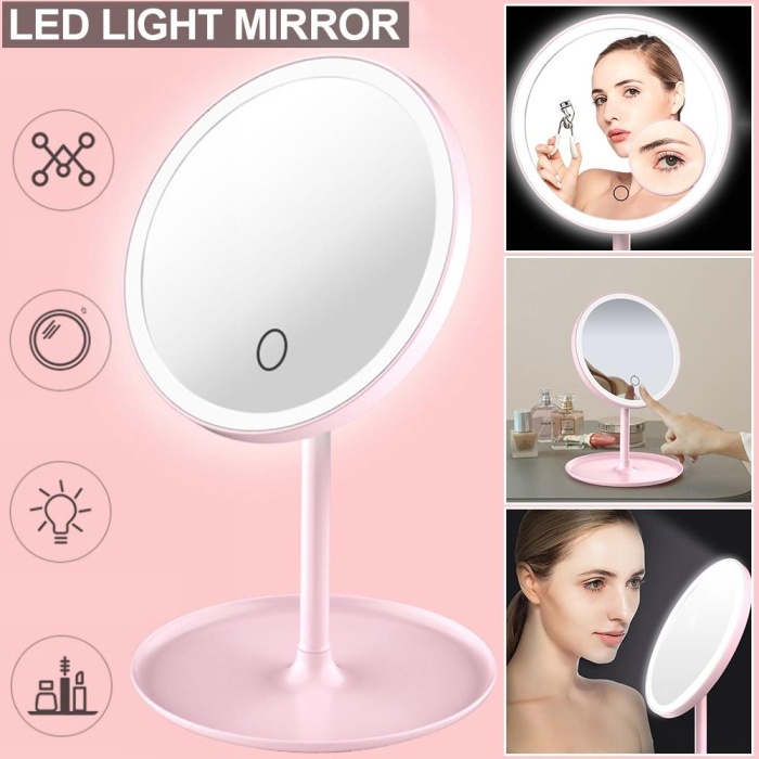 Led Makyaj Aynası Dokunmatik Kontrol Işıklı Makyaj aynası