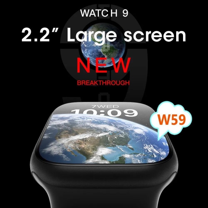 W59 Watch 9 Note Pro Akıllı saat 47 mm 2.2 INC Android IOS uyumlu