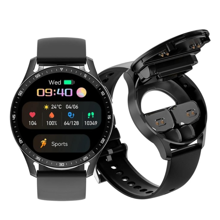 Yeni 2 in 1 smart sports  2si 1 Arada  Bluetooth Kulaklıklı Akıllı Saat- Gt 5