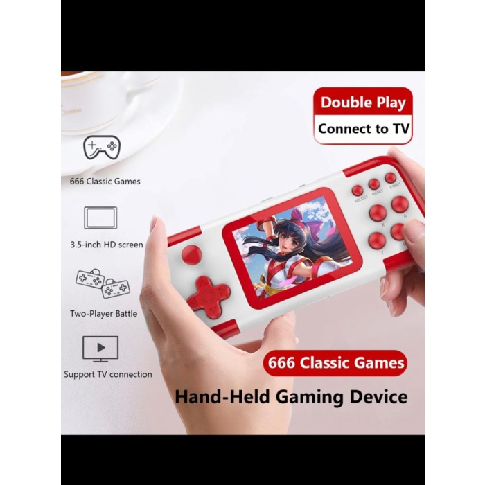 Retro A12 Dahili 666 Klasik 0yunlu 3 inç Ekranlı Taşınabilir Atari