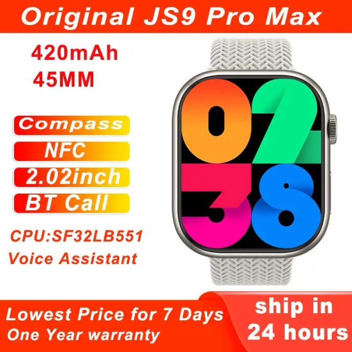 2023 yeni JS9 Pro akıllı saat 2.02 Amoled ekran serisi 9 Akıllı Saat