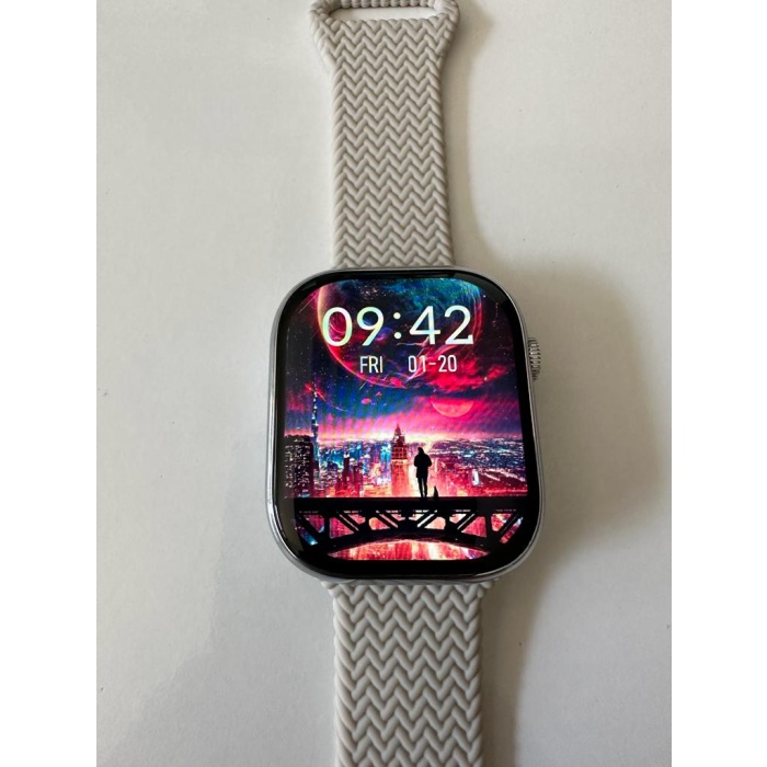 WS-S9 MAX Amoled 2.2 inç 2023 akıllı saat BT çağrı parlak gümüş kasa