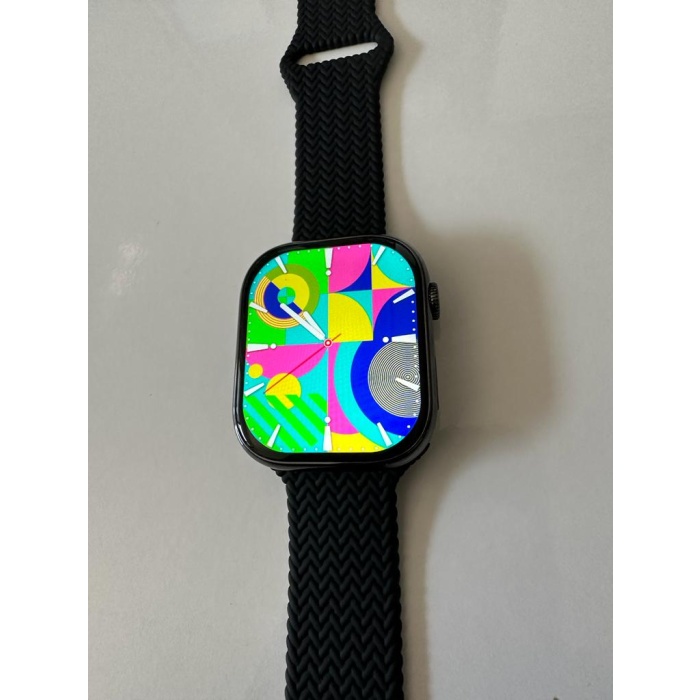 WS-S9 MAX Amoled 2.2 inç 2023 akıllı saat BT çağrı parlak siyah kasa