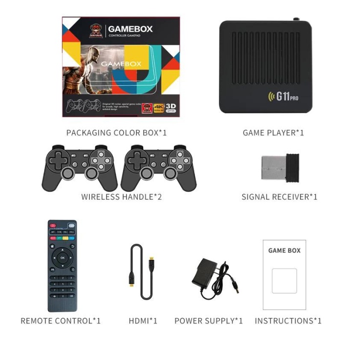 Yeni G11 Pro  Retro Video Oyun Konsolu + Android Tv Özelliği