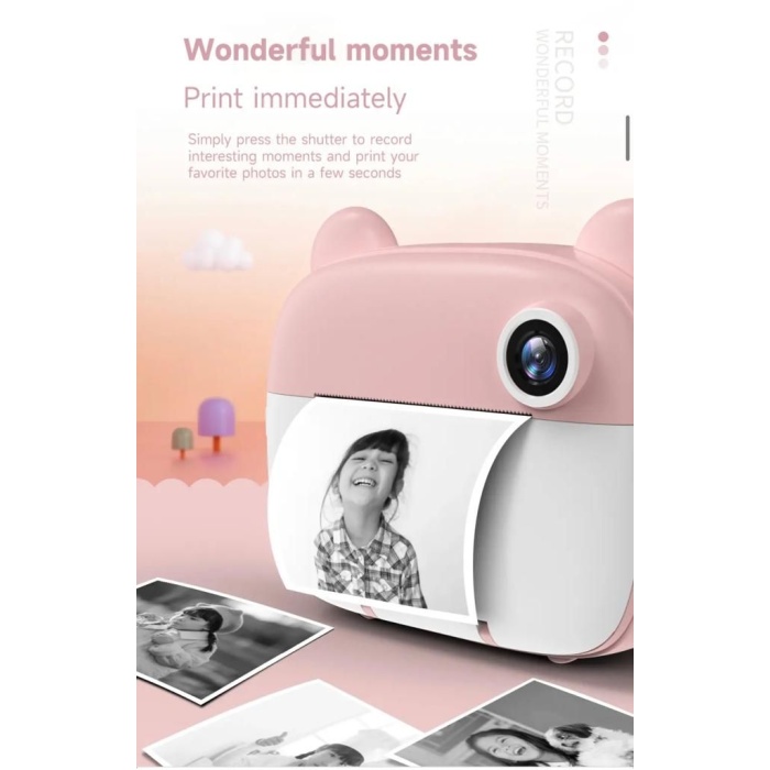Yeni Mini dijital fotoğraf video kaydedici kamera anında baskı çocuk kamerası