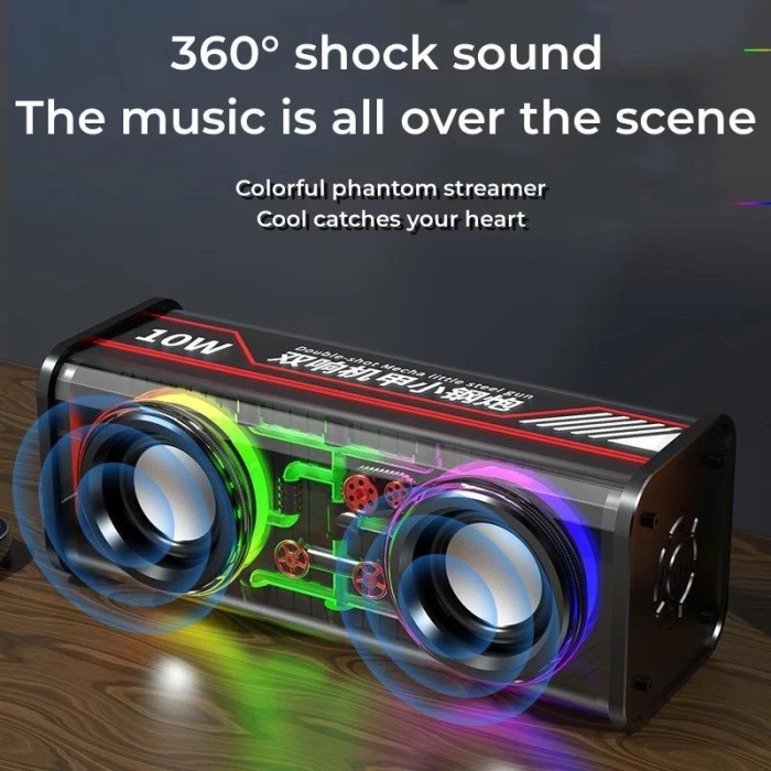 Şeffaf Kablosuz Bluetooth Taşınabilir Mini bluetooth Hoparlör Rgb Işıklı
