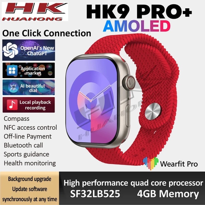 Yeni Sürüm HK9 Pro +Plus Amoled Ekran ChatGpt Destekli Akıllı Saat