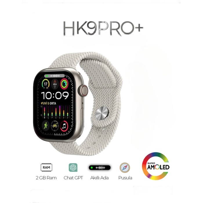 Yeni Sürüm HK9 Pro +Plus Amoled Ekran ChatGpt Destekli Akıllı Saat