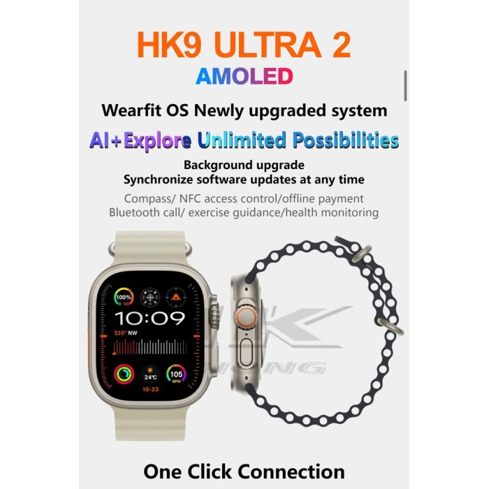 Hk9 Ultra 2 Chat Gpt Ve Pusula Destekli Amoled Ekran Watch Ultra 2