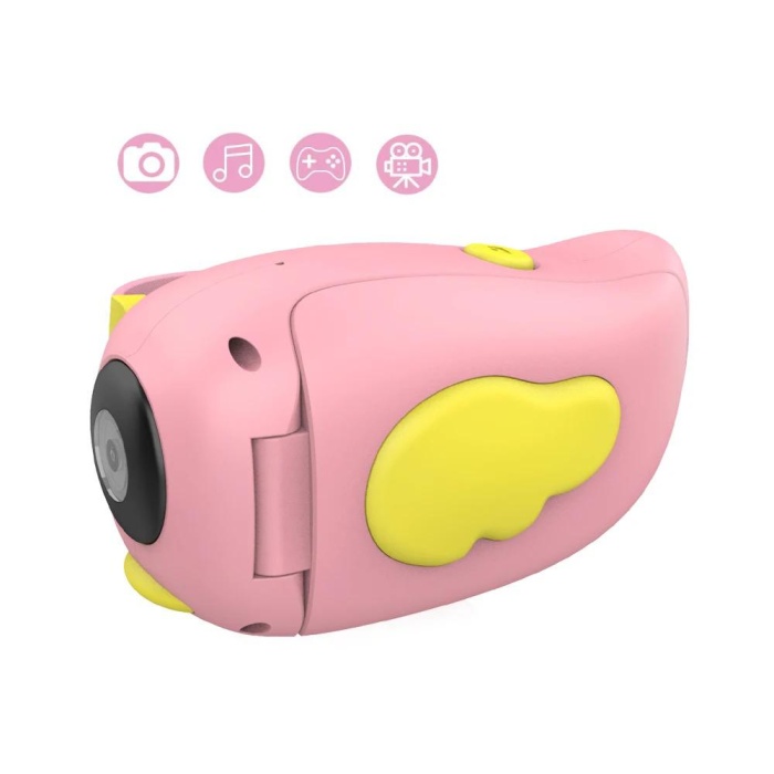 Mini HD Kamera Çocuklar İçin Dijital Fotoğraf Makinesi Video kamera-pembe