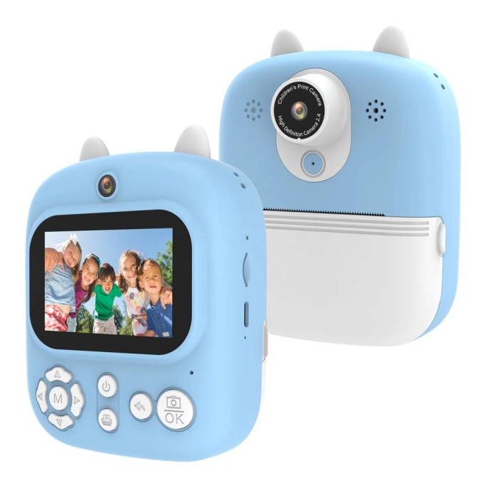 Yeni Mini dijital fotoğraf video kaydedici kamera anında baskı çocuk kamerası-mavi