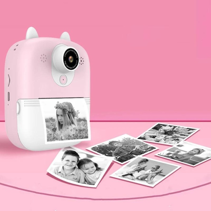 Yeni Mini dijital fotoğraf video kaydedici kamera anında baskı çocuk kamerası-pembe