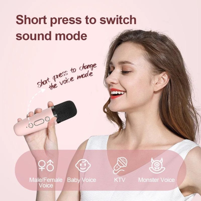 Kablosuz mikrofon ile karaoke hoparlör taşınabilir hoparlör