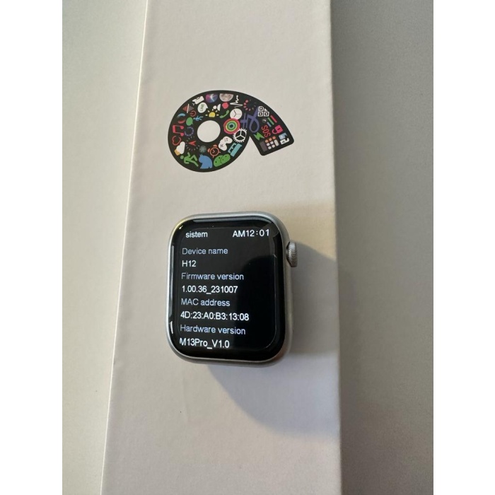 Yeni Watch 9 H12 Pro 4GB Hafıza Akıllı Saat-Gümüş