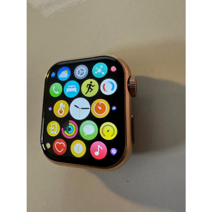 G9 Mini Bileklik Hediyeli Metal+Silikon Kordonlu Akıllı Saat-Rose gold