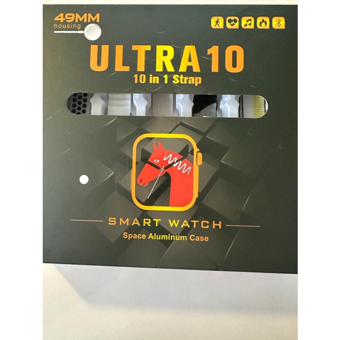 Ultra 49 Mm 10 In 1 Akıllı Saat 10 Kordonlu Koruma Kılıflı 10in1 Akıllı Saat