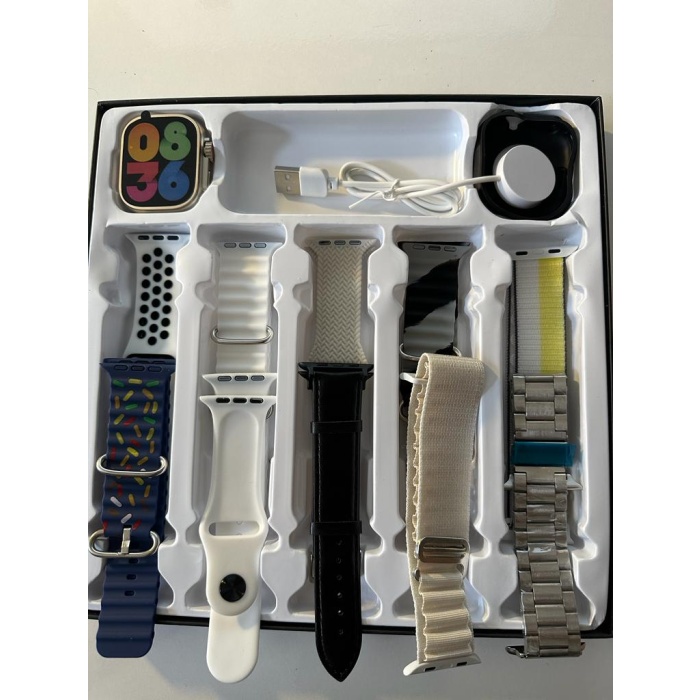 Ultra 49 Mm 10 In 1 Akıllı Saat 10 Kordonlu Koruma Kılıflı 10in1 Akıllı Saat