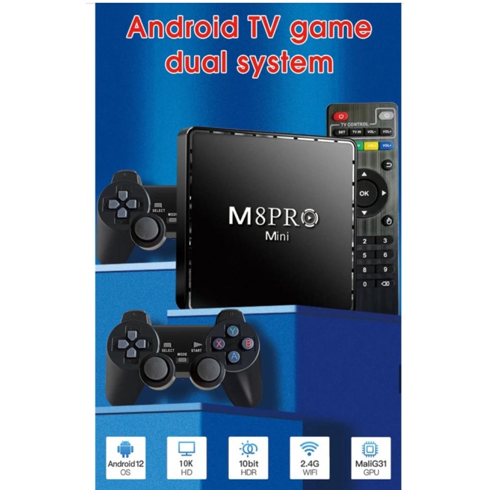 Yeni M8 Pro 10K ULTRA HD Video Oyun Konsolu + Android Tv Özelliği