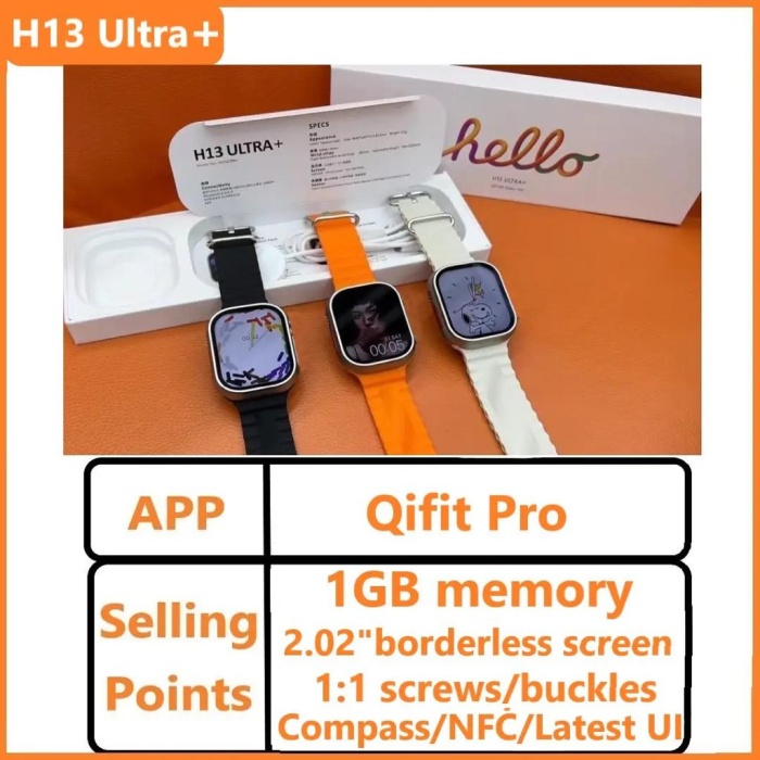 Yeni H13 Ultra+ 1gb 2.02 İnç Akıllı Saat
