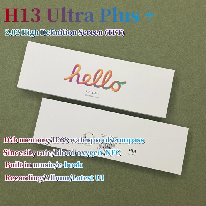 Yeni H13 Ultra+ 1gb 2.02 İnç Akıllı Saat