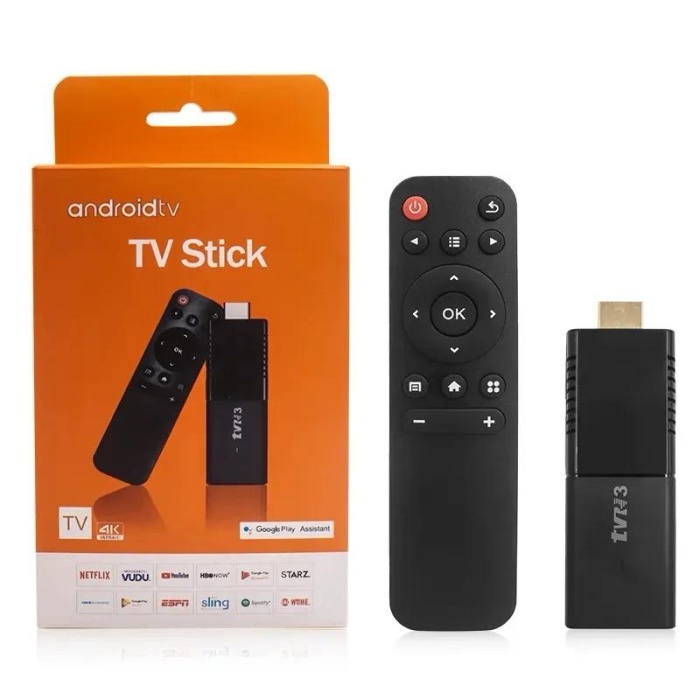 TVR3 TV Stick  1080P 4K Android 12.1 + 16GB Wifi akıllı medya oynatıcı tv Stick