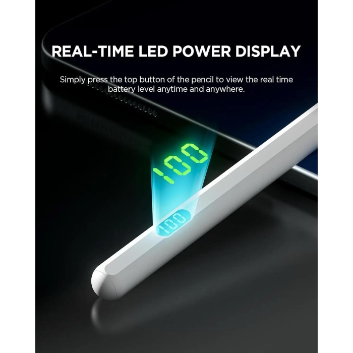 Dokunmatik Ekran Tablet için Beyaz Evrensel Stylus Kalem dijital şarj göstergeli