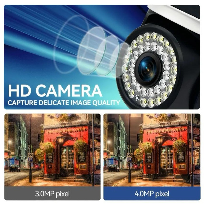 Yeni Çift lens Kablosuz IP Kamera güvenlik kamerası